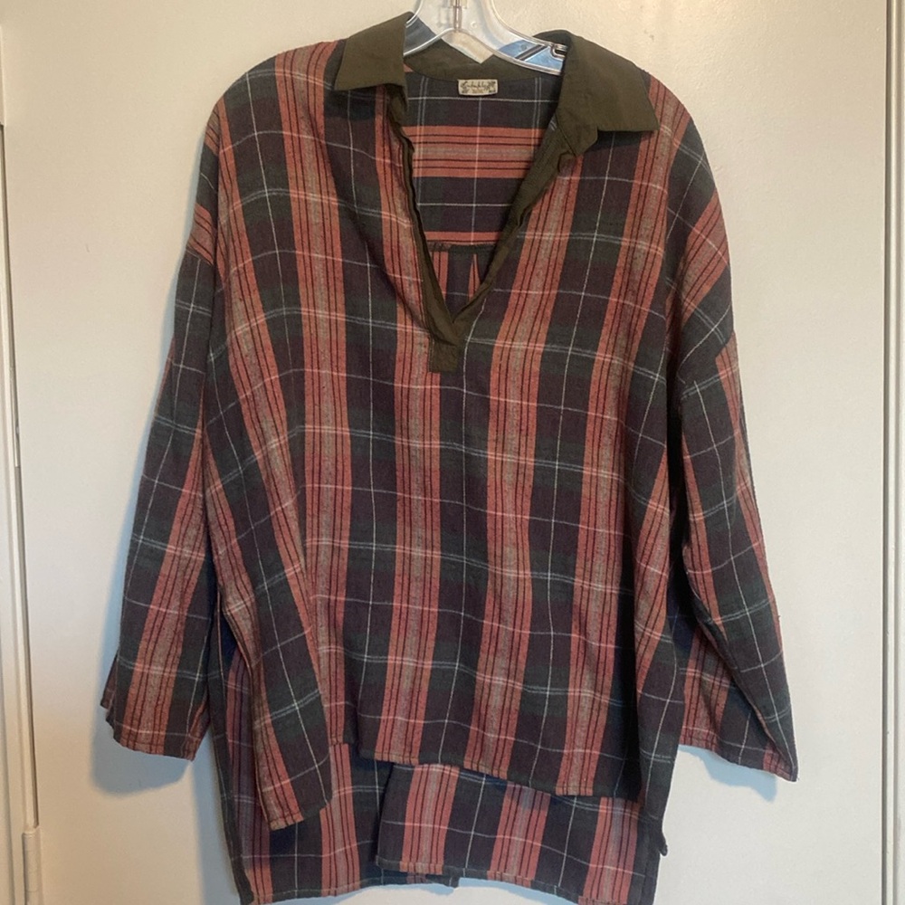 Free People Intimately Plaid Sleep Shirt
